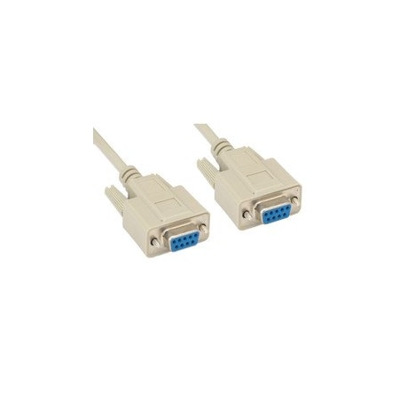 Cable Wholesale DB9 Female Serial Cable, DB9 Female, UL rated, 9 Conductor, 1:1, 25 foot 10D1-03425
